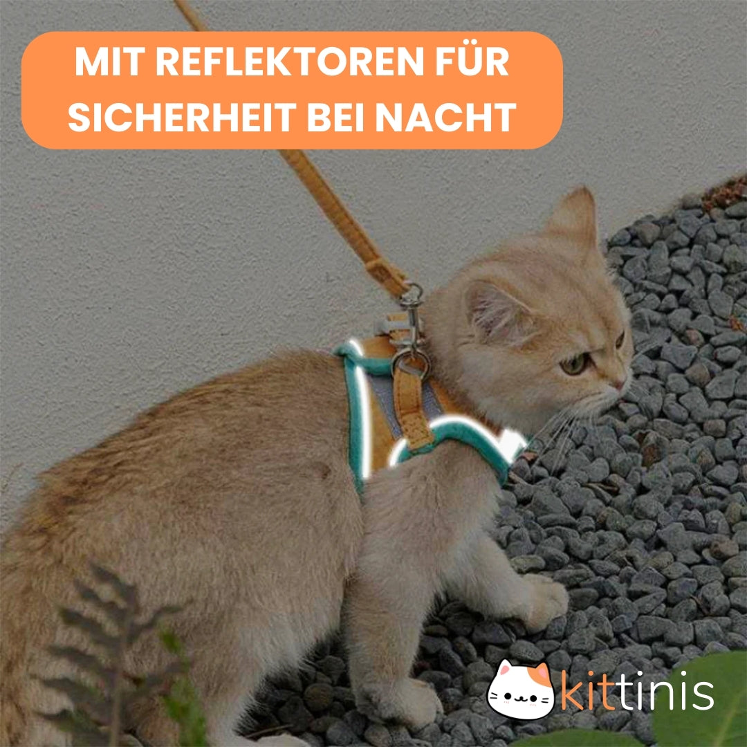 KITTINIS™️ CatGuard® - atmungsaktives Katzengeschirr + Leine "PRO"