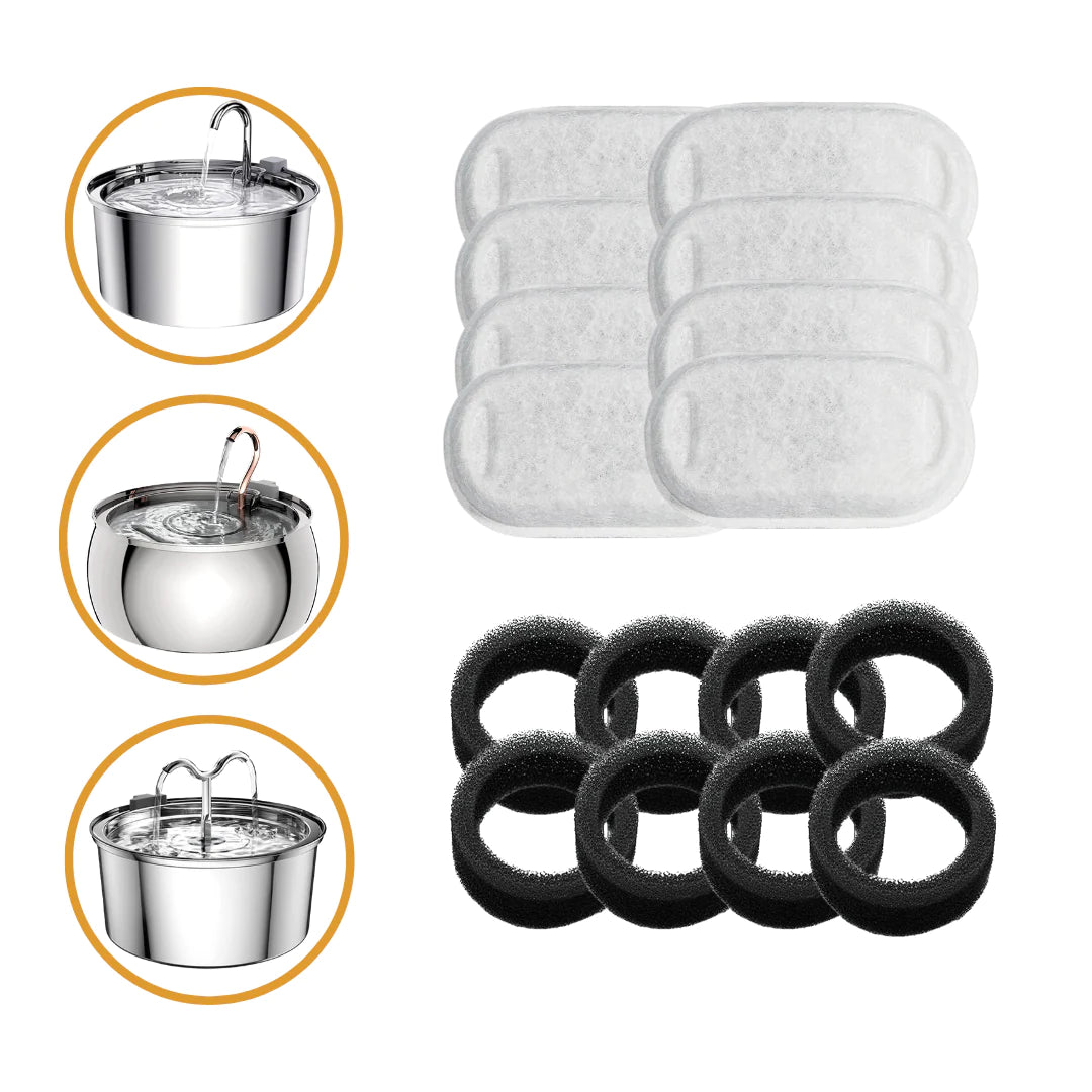 Ersatzfilter für KITTINIS™️ - SilvaFlow® V.3 Premium-Trinkbrunnen aus Edelstahl