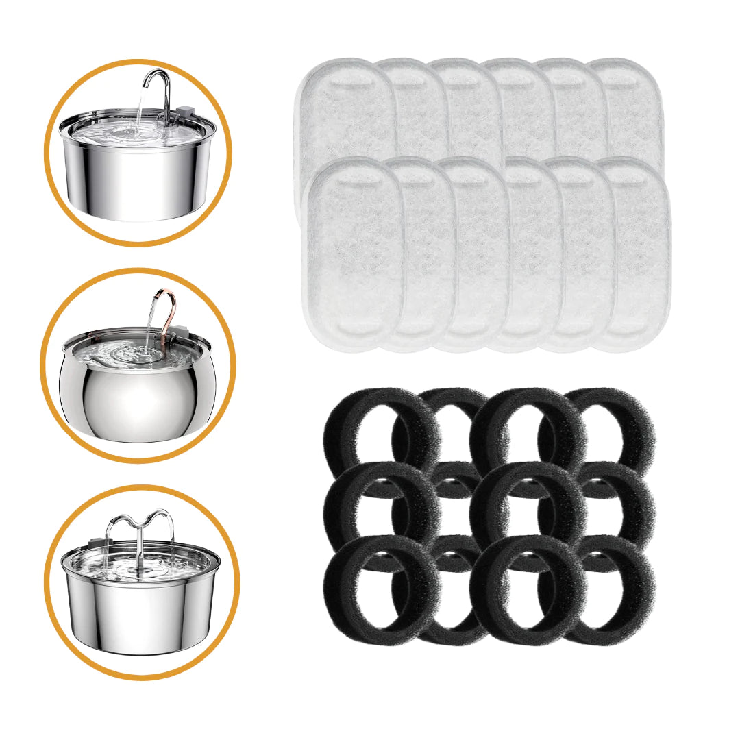 Ersatzfilter für KITTINIS™️ - SilvaFlow® V.3 Premium-Trinkbrunnen aus Edelstahl