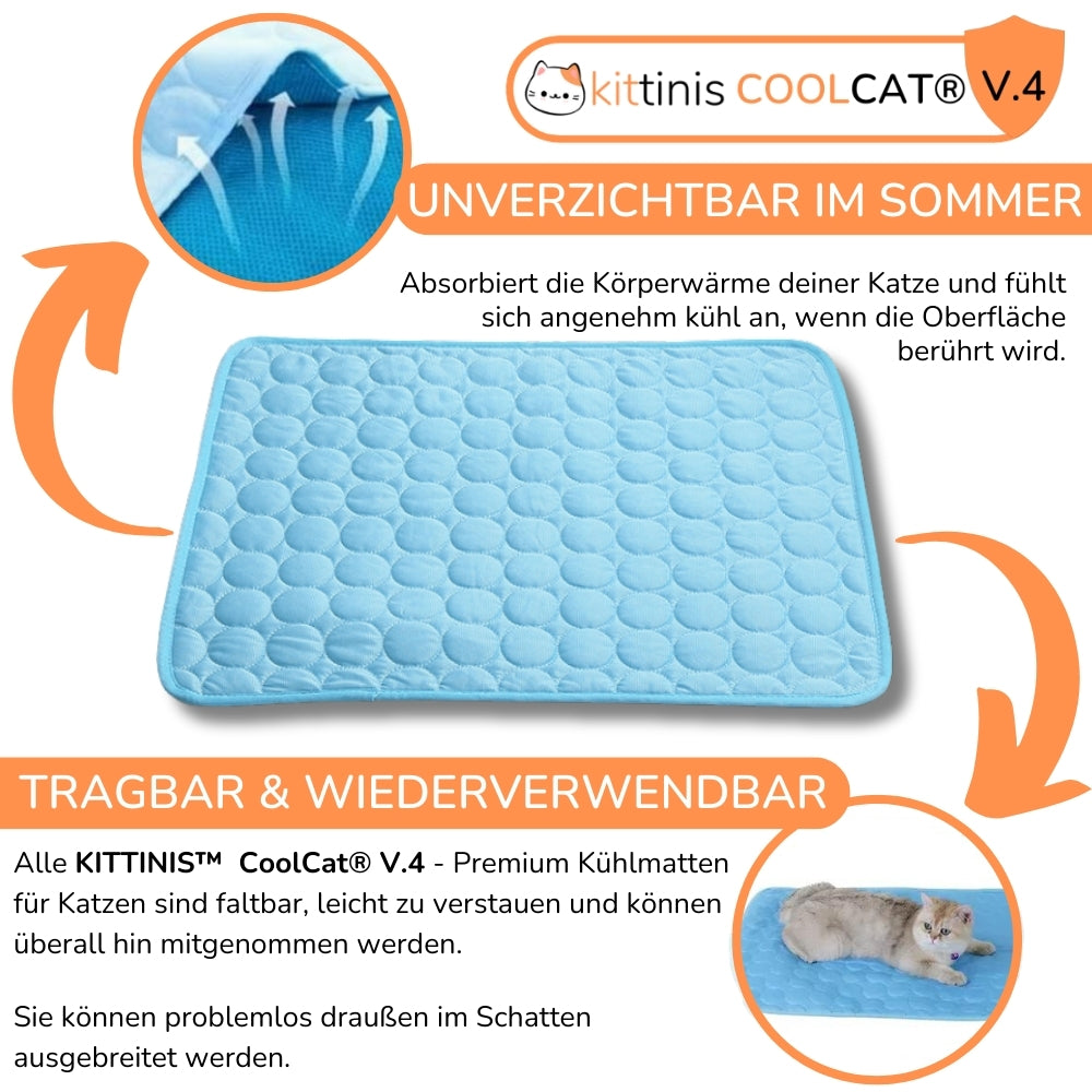 KITTINIS™️ - CoolCat® V.4 - Premium Kühlmatte mit Eisseide