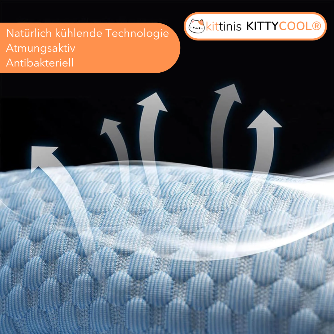 KittyCool® - Kühlendes Katzenbett mit Eisseide