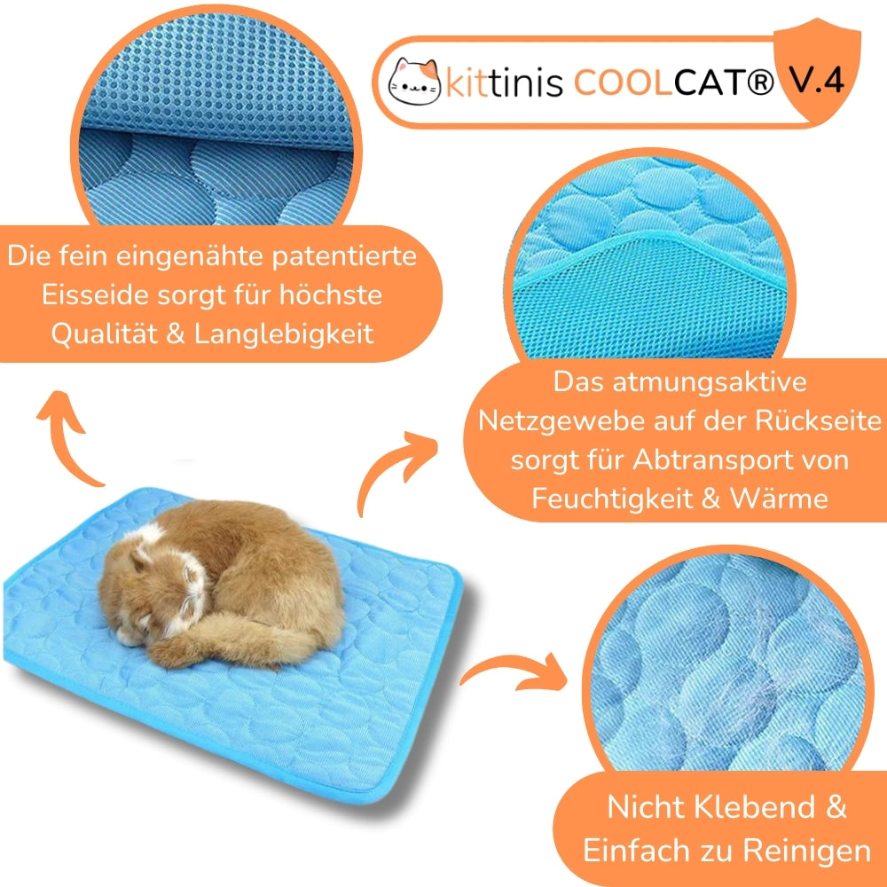 KITTINIS™️ - CoolCat® V.4 - Premium Kühlmatte mit Eisseide