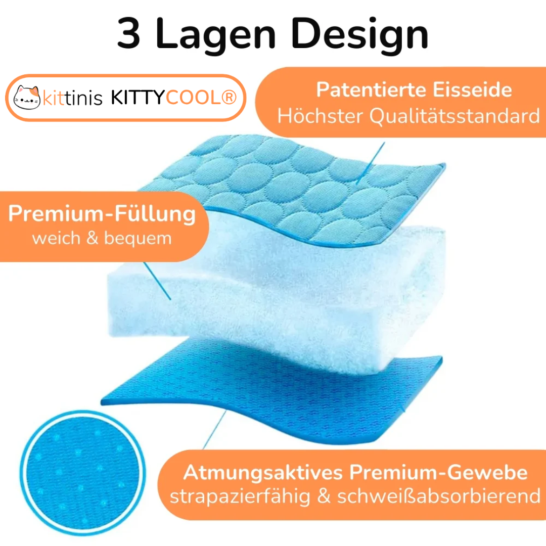 KittyCool® - Kühlendes Katzenbett mit Eisseide