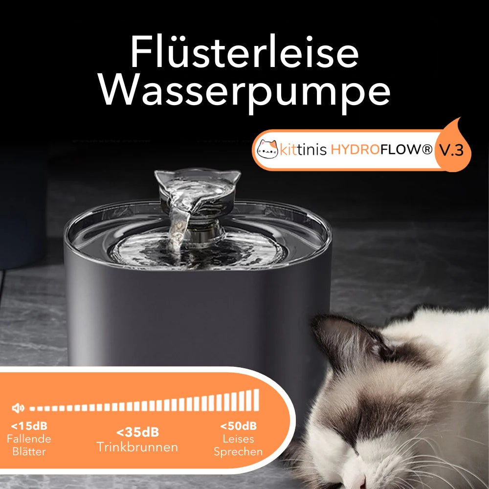 KITTINIS™️ HydroFlow® V.3. - Premium Trinkbrunnen mit HydroFlow®-Filtertechnologie (BPA frei)